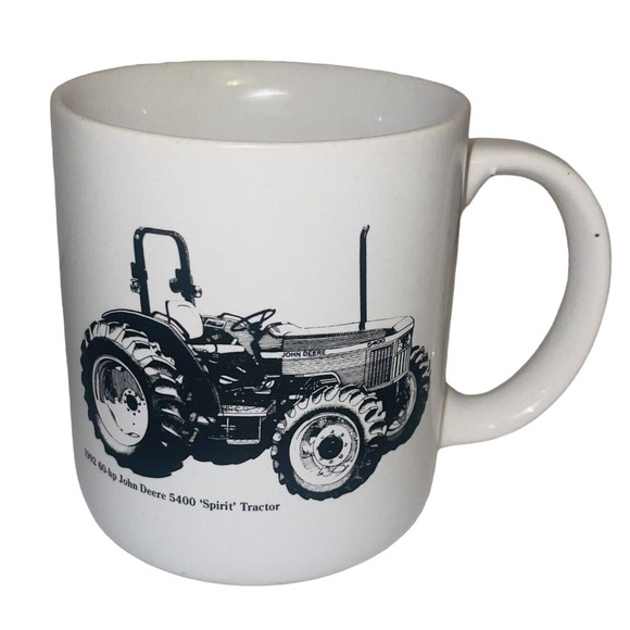 Vintage John Deere 1992 - 5400 Spirit Tractor Coffee Mug “Go With The Green” M - Picture 2 of 7